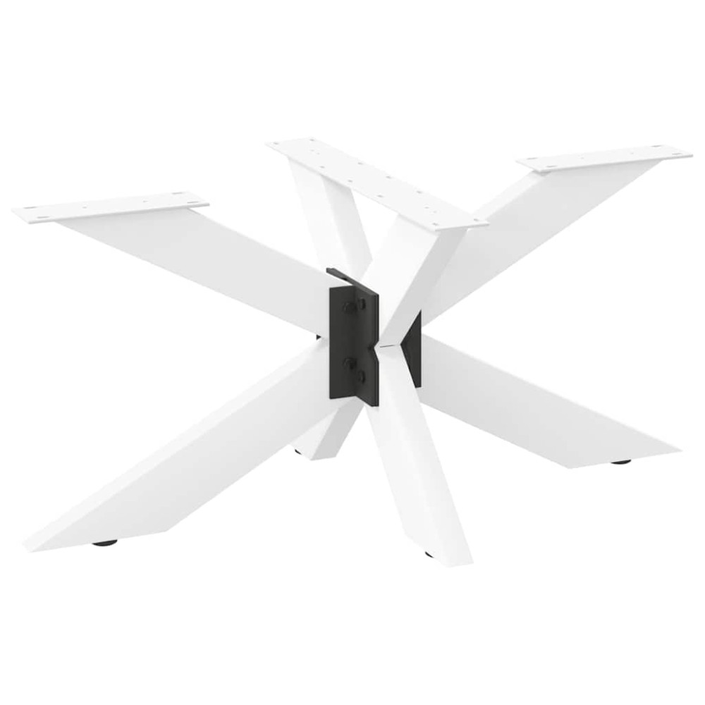 Produktbild för Soffbordsben spindelformad vit 98x58x(42-43) cm stål