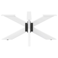 Produktbild för Soffbordsben spindelformad vit 98x58x(42-43) cm stål
