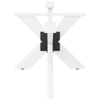 Produktbild för Soffbordsben spindelformad vit 98x58x(42-43) cm stål