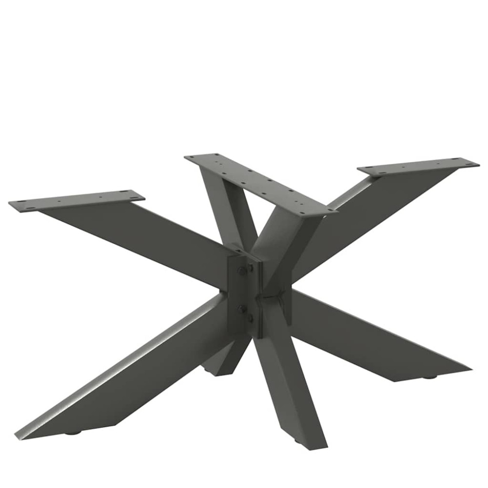 Produktbild för Soffbordsben spindelformad antracit 98x58x(42-43) cm stål