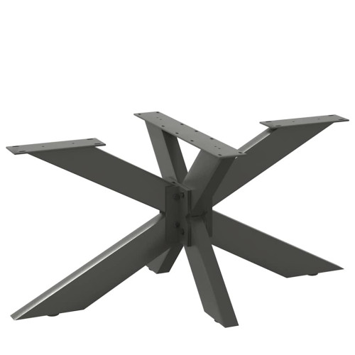 vidaXL Soffbordsben spindelformad antracit 98x58x(42-43) cm stål