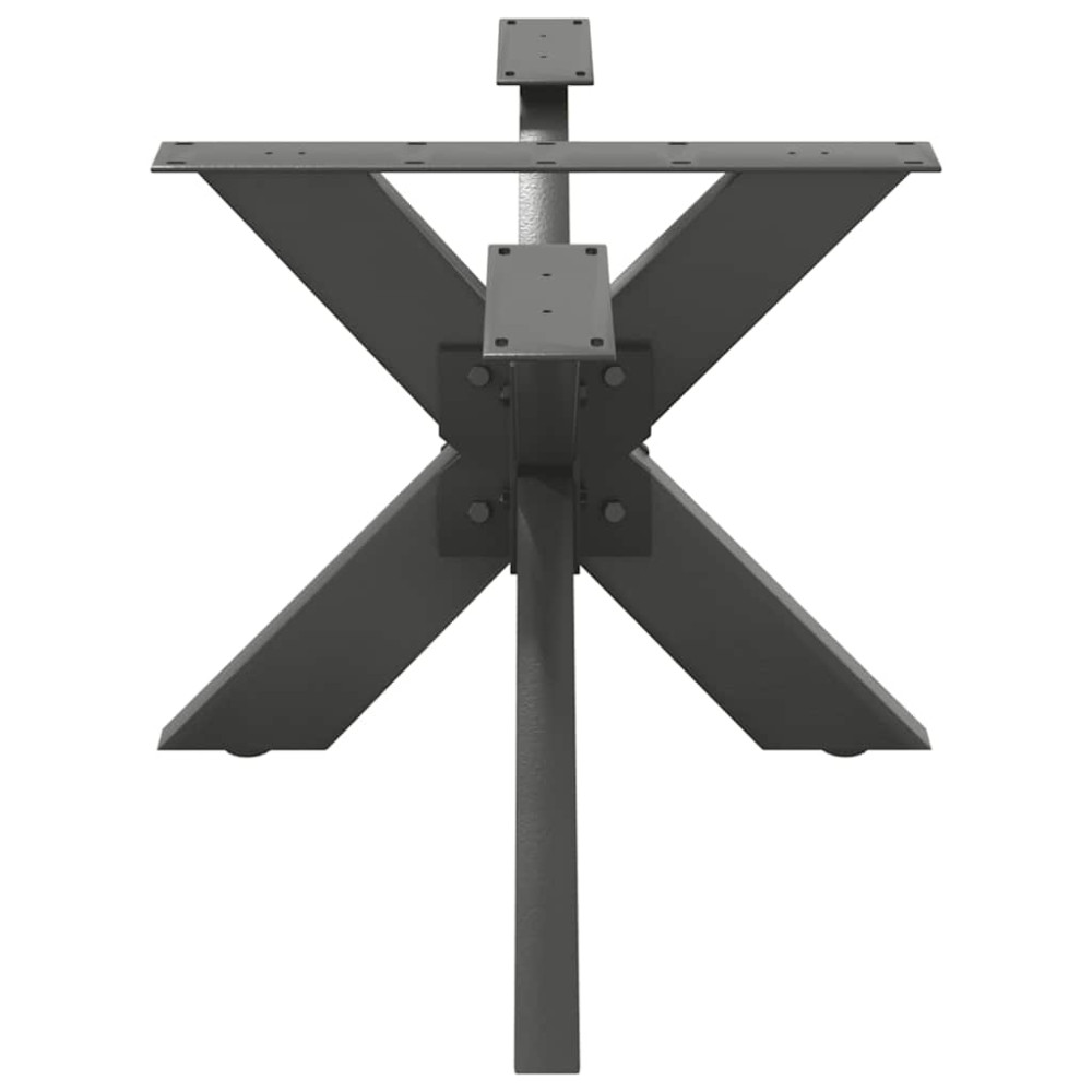 Produktbild för Soffbordsben spindelformad antracit 98x58x(42-43) cm stål