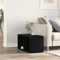 Produktbild för LP förvaringslåda svart ek 71x34x36 cm konstruerat trä