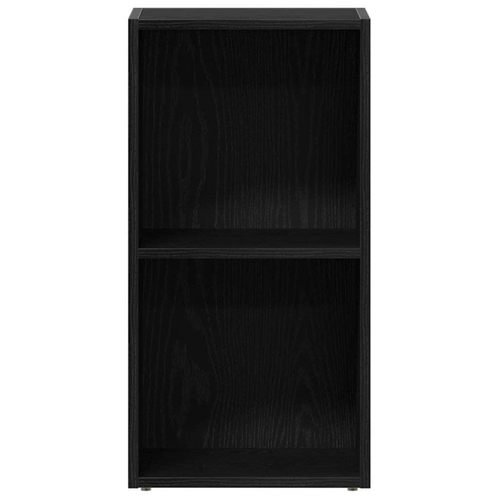 Produktbild för LP förvaringslåda svart ek 71x34x36 cm konstruerat trä