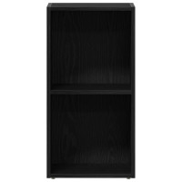 Produktbild för LP förvaringslåda svart ek 71x34x36 cm konstruerat trä