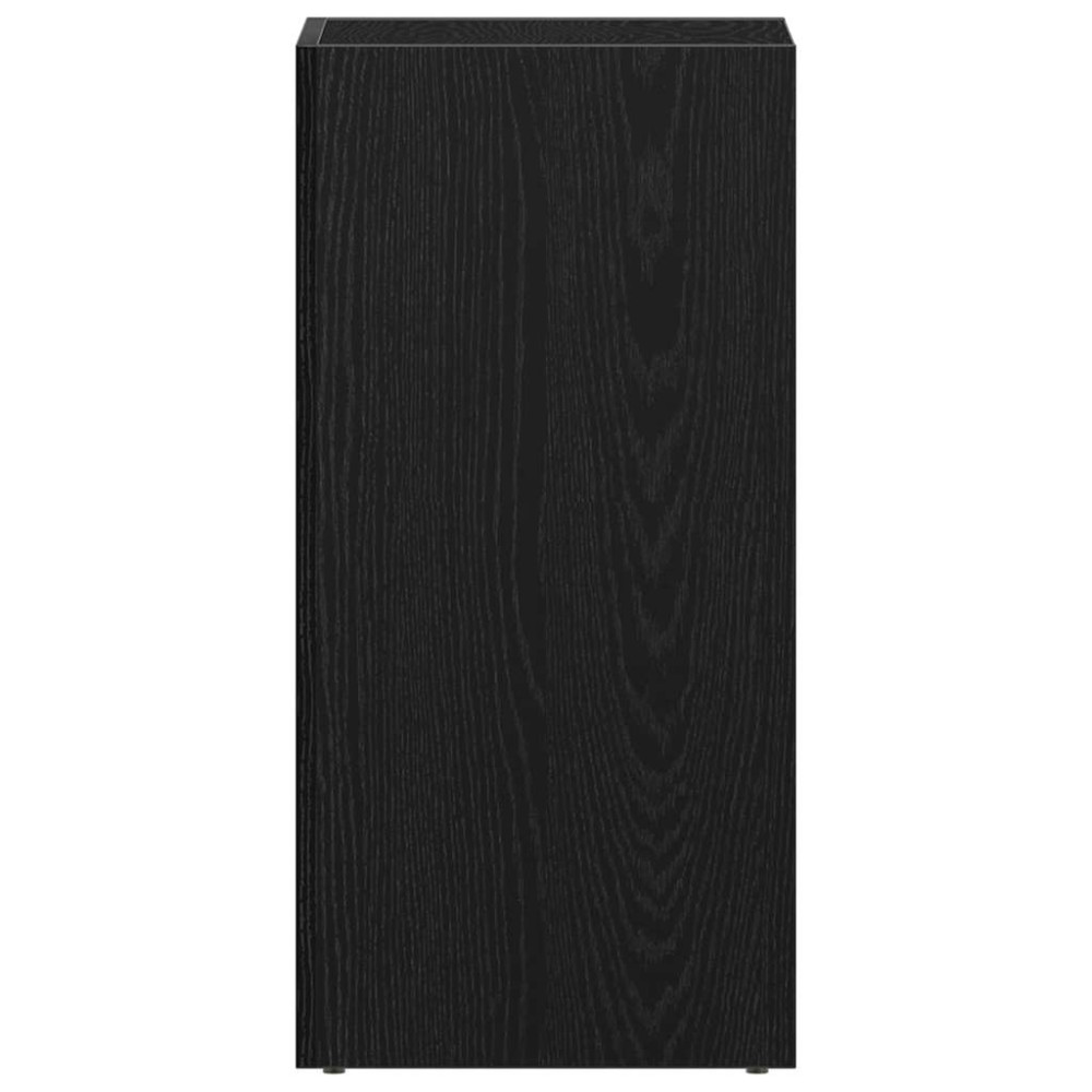 Produktbild för LP förvaringslåda svart ek 71x34x36 cm konstruerat trä