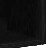 Produktbild för LP förvaringslåda svart ek 71x34x36 cm konstruerat trä