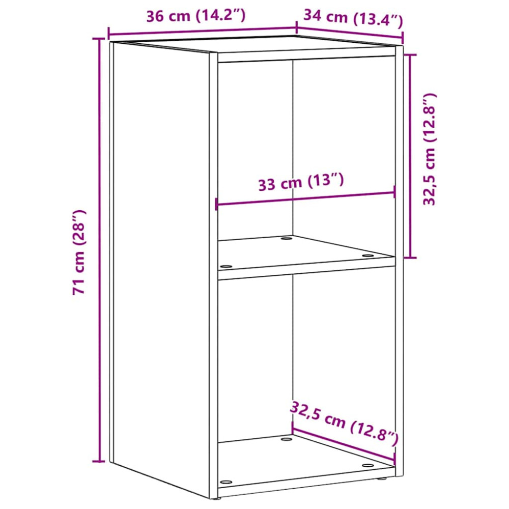Produktbild för LP förvaringslåda svart ek 71x34x36 cm konstruerat trä
