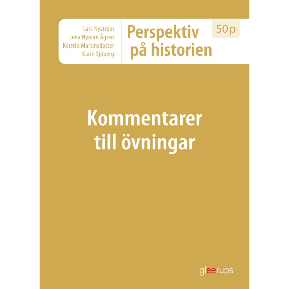 Produktbild för Perspektiv på historien 50p - kommentarer t övningar uppl 2. (bok, spiral)