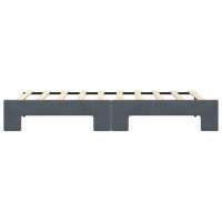 Produktbild för Dagbädd utdragbar mörkgrå 90x190 cm sammet
