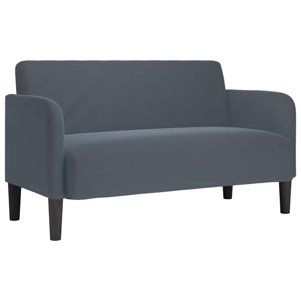 Produktbild för Loveseat soffa mörkgrå 109 cm sammet