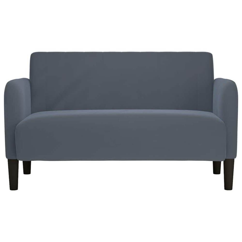 Produktbild för Loveseat soffa mörkgrå 109 cm sammet