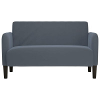 Produktbild för Loveseat soffa mörkgrå 109 cm sammet