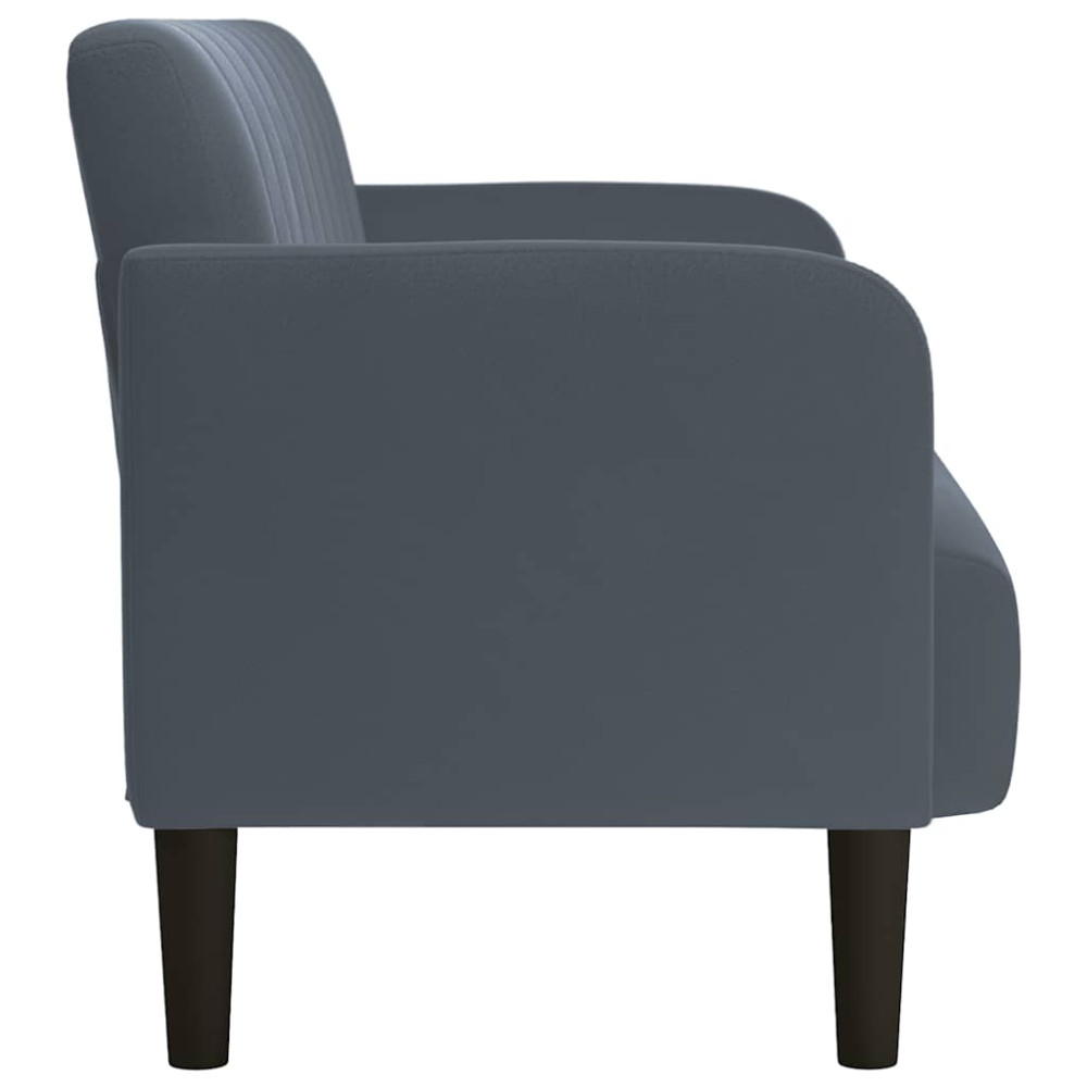 Produktbild för Loveseat soffa mörkgrå 109 cm sammet