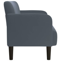 Produktbild för Loveseat soffa mörkgrå 109 cm sammet