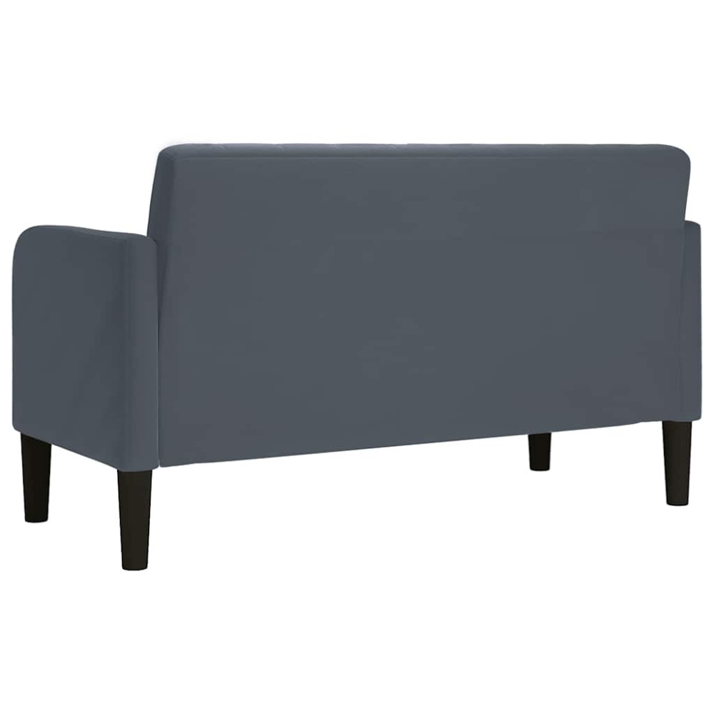 Produktbild för Loveseat soffa mörkgrå 109 cm sammet