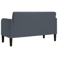 Produktbild för Loveseat soffa mörkgrå 109 cm sammet