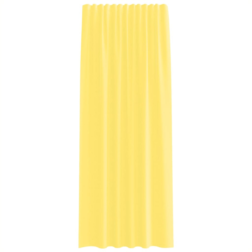Produktbild för Voile gardiner med öglor 2 st gul 140x245 cm
