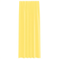Produktbild för Voile gardiner med öglor 2 st gul 140x245 cm