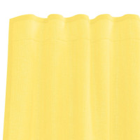 Produktbild för Voile gardiner med öglor 2 st gul 140x245 cm