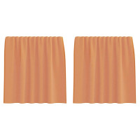 Produktbild för Voile gardiner med öglor 2 st terrakotta 140x140 cm