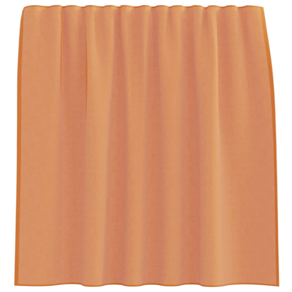 Produktbild för Voile gardiner med öglor 2 st terrakotta 140x140 cm