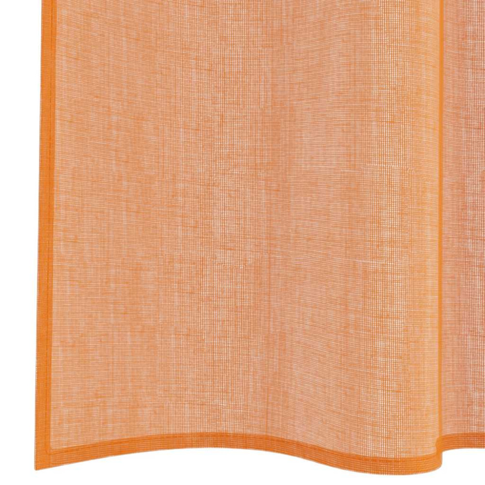 Produktbild för Voile gardiner med öglor 2 st terrakotta 140x140 cm