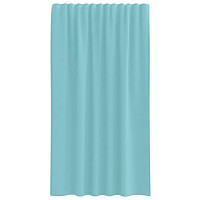 Produktbild för Voile gardiner med öglor 2 st, turkos 140x175 cm