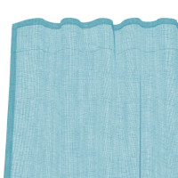 Produktbild för Voile gardiner med öglor 2 st, turkos 140x175 cm