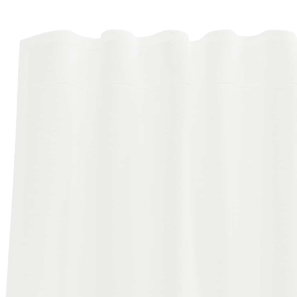 Produktbild för Voile gardiner med öglor 2 st vit 140x225 cm