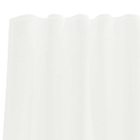 Produktbild för Voile gardiner med öglor 2 st vit 140x225 cm