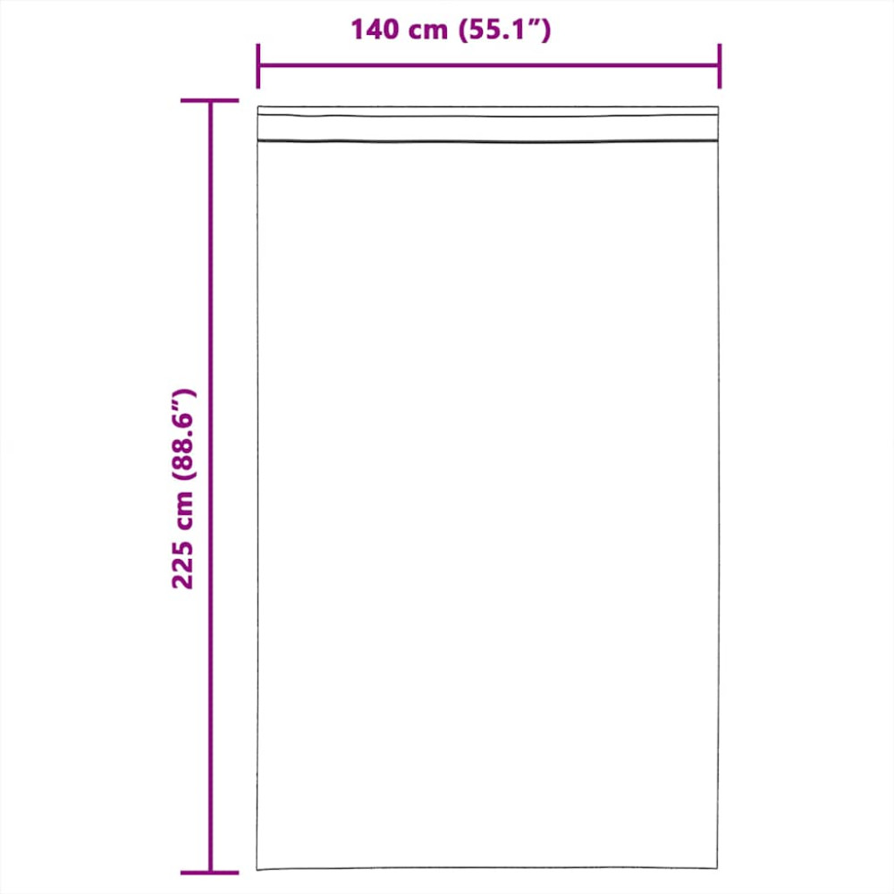 Produktbild för Voile gardiner med öglor 2 st vit 140x225 cm