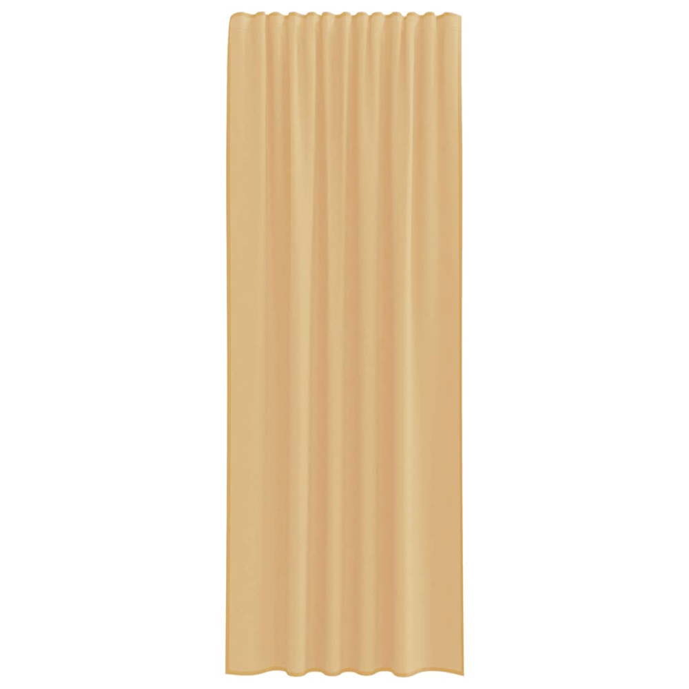 Produktbild för Voile gardiner med öglor 2 st vit 140x245 cm