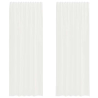 Produktbild för Voile gardiner med öglor 2 st vit 140x260 cm