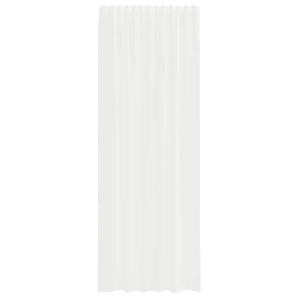 Produktbild för Voile gardiner med öglor 2 st vit 140x260 cm