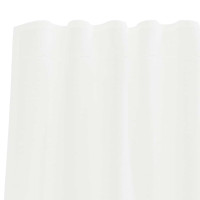 Produktbild för Voile gardiner med öglor 2 st vit 140x260 cm