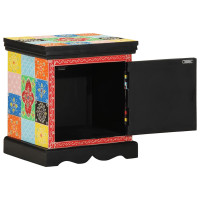 Produktbild för Sängbord flerfärgat 40x35x45 cm massivt trä mango