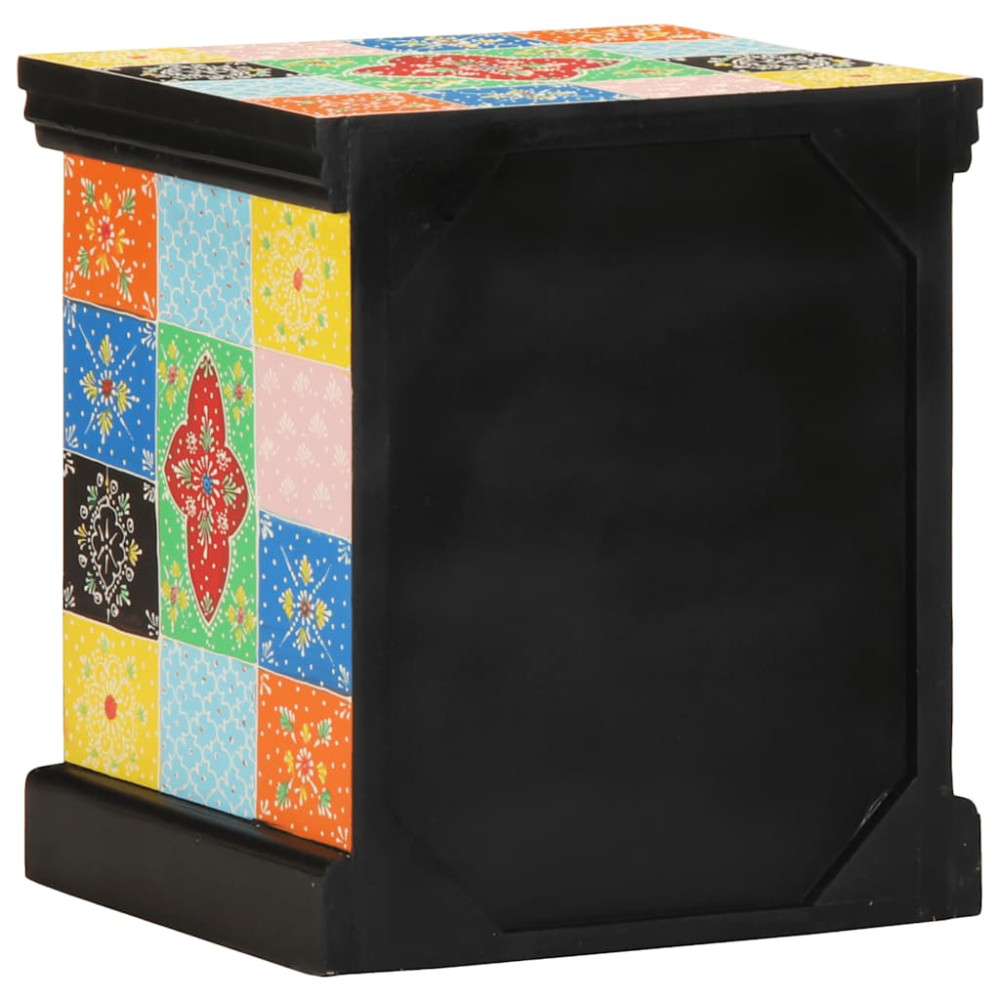 Produktbild för Sängbord flerfärgat 40x35x45 cm massivt trä mango