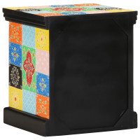 Produktbild för Sängbord flerfärgat 40x35x45 cm massivt trä mango