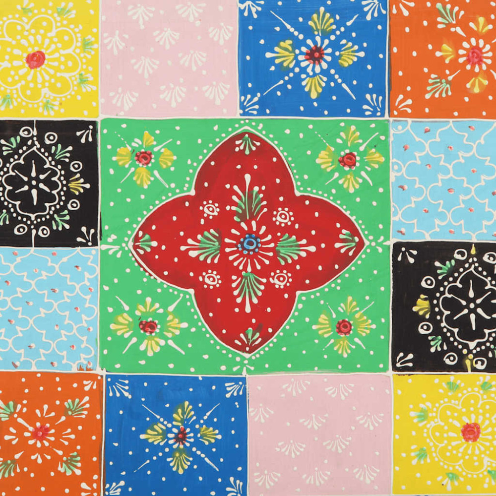 Produktbild för Sängbord flerfärgat 40x35x45 cm massivt trä mango