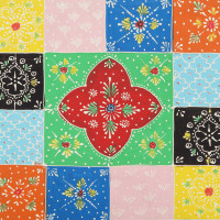 Produktbild för Sängbord flerfärgat 40x35x45 cm massivt trä mango