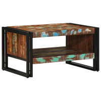 Produktbild för Soffbord flerfärgat 70x50x38 cm massivt trä återvunnet