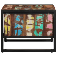 Produktbild för Soffbord flerfärgat 70x50x38 cm massivt trä återvunnet