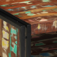 Produktbild för Soffbord flerfärgat 70x50x38 cm massivt trä återvunnet