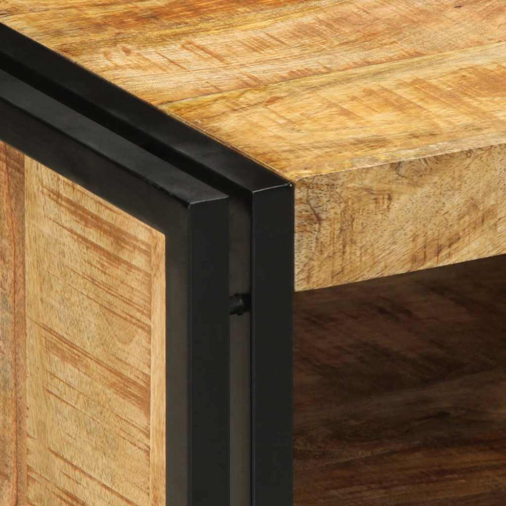 Produktbild för Soffbord 50x50x38 cm massivt grovt trä mango