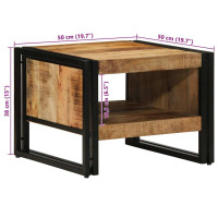 Produktbild för Soffbord 50x50x38 cm massivt grovt trä mango