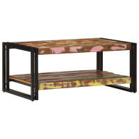Produktbild för Soffbord flerfärgat 90x50x38 cm massivt trä återvunnet