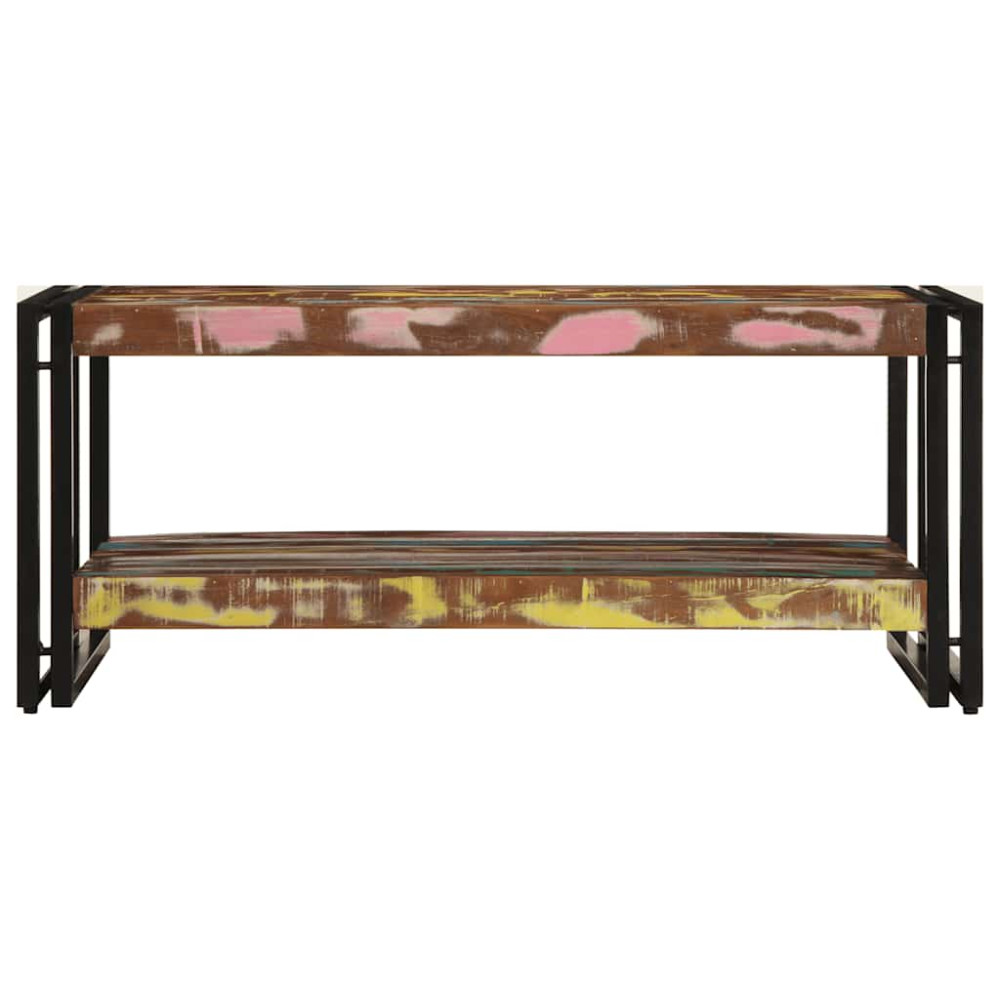 Produktbild för Soffbord flerfärgat 90x50x38 cm massivt trä återvunnet
