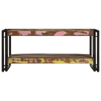 Produktbild för Soffbord flerfärgat 90x50x38 cm massivt trä återvunnet