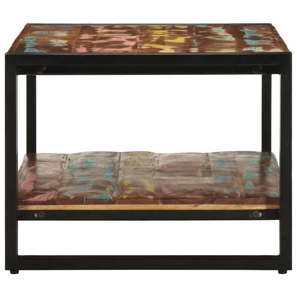 Produktbild för Soffbord flerfärgat 90x50x38 cm massivt trä återvunnet